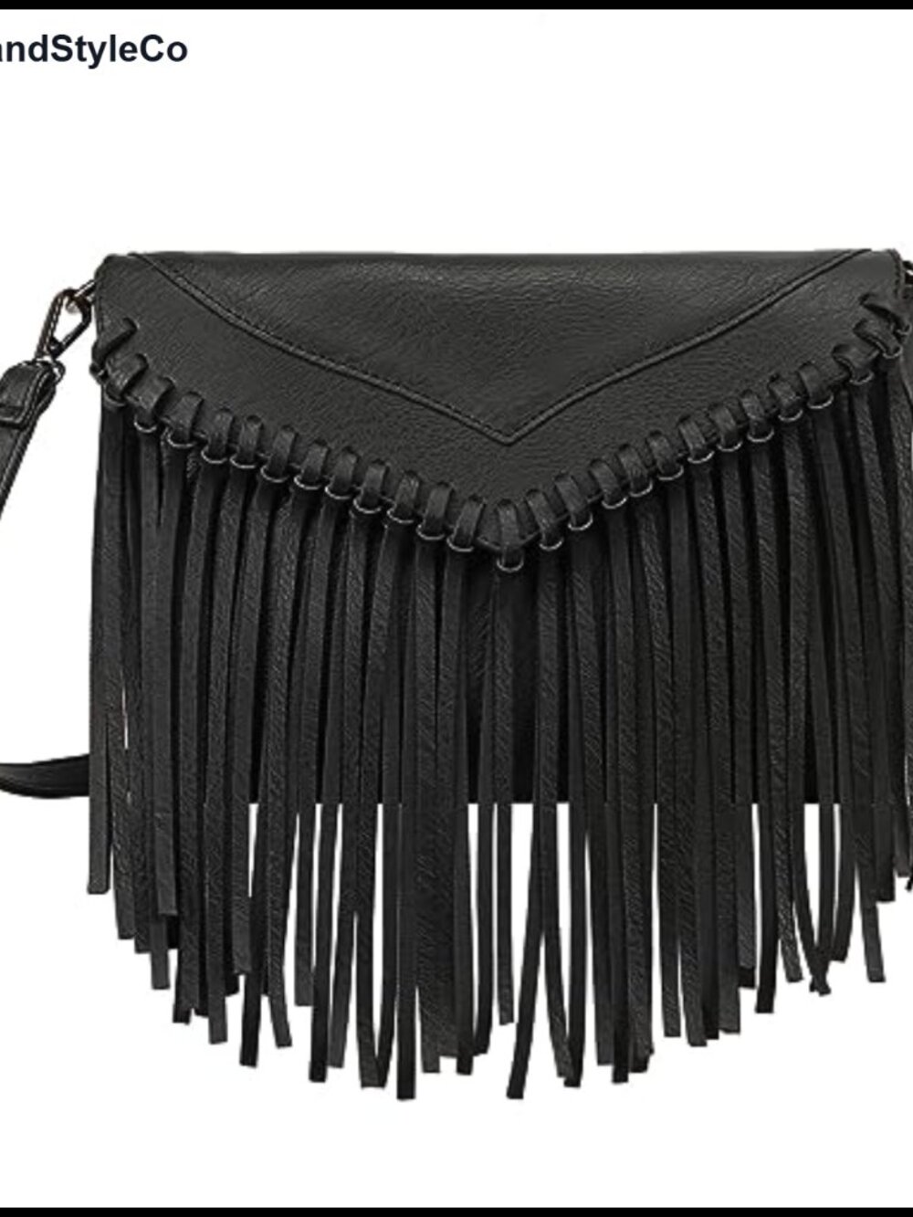 Vintage Faux Leather Fringe Crossbody Hobo Purse Tassel Flap Envelope Bag